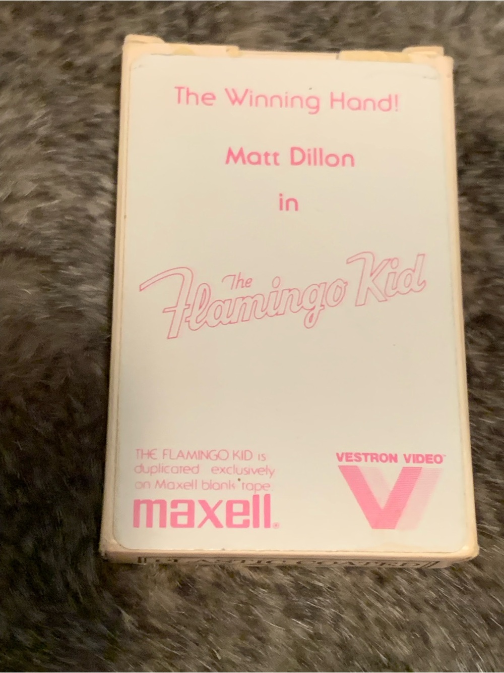 Maxell The Flamingo Kid Playing Cards White with Pink Text